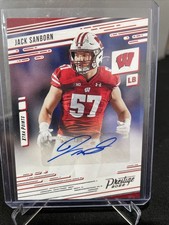2022 Prestige Jack Sanborn Xtra Points Rookie RC Auto Wisconsin Badgers