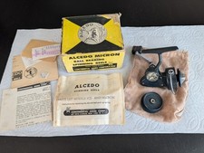 ALCEDO MICRON VINTAGE FISHING ULTRALIGHT SPINNING REEL IN BOX WITH EXTRAS ITALY!