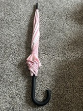 Victoria's Secret Pink White Striped Women's Umbrella Standard Classic One Size