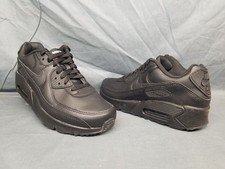Nike Boys Air Max 90 LTR GS Sneakers Leather Triple Black Size 6 NEW NO BOX