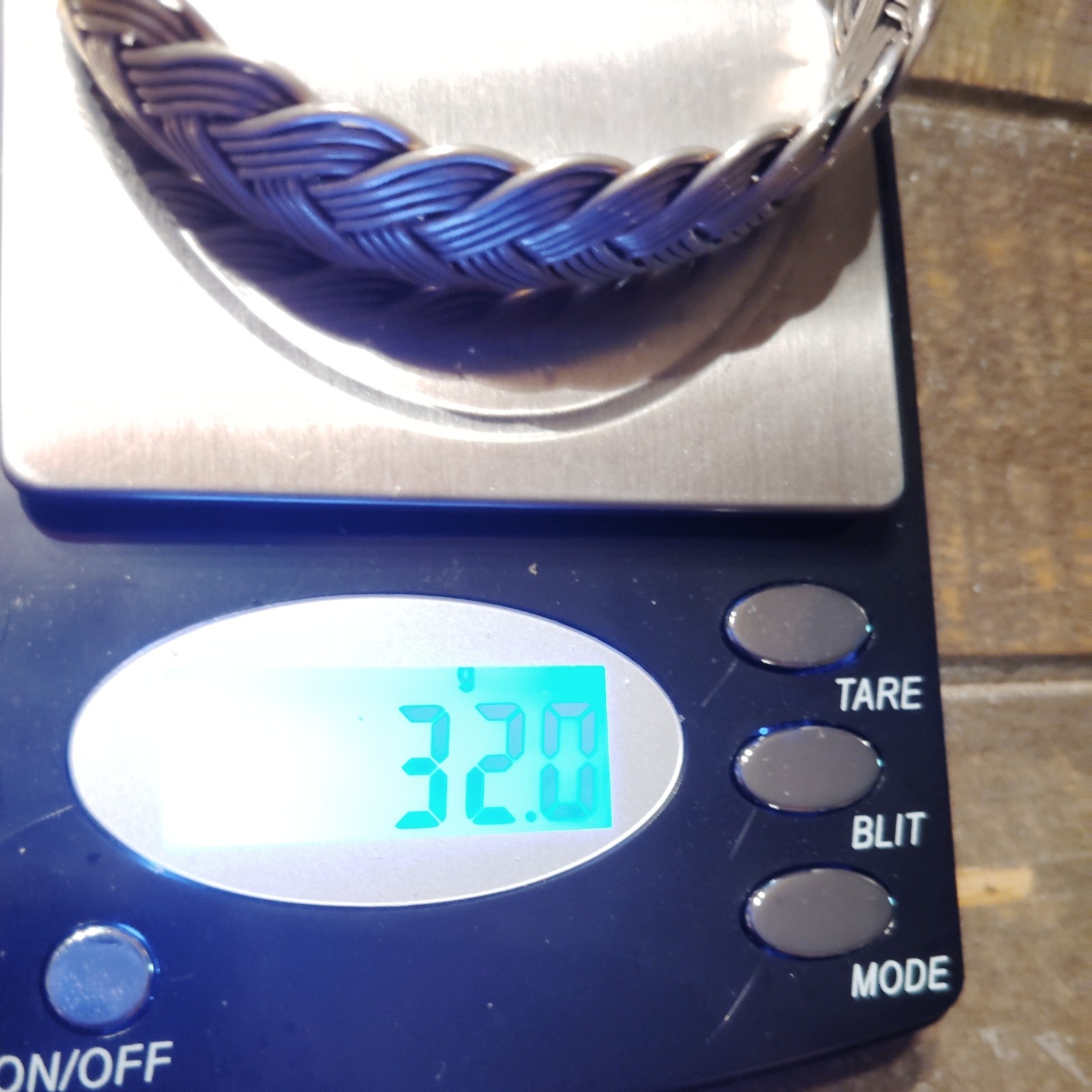 Solid 925 Braided Cuff Braclet Beautiful Piece St… - image 5