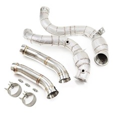 Edelstahl Downpipe Katersatz + Hitzeschutz 2,75" 70mm Mercedes-Benz AMG C63 W205