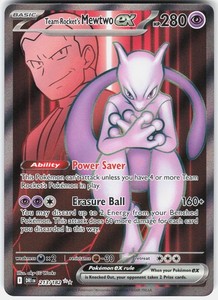 Team Rocket's Mewtwo ex 213/182 Destined Rivals Ultra Rare Holo Full Art