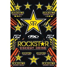 Factory Effex Sponsor Sticker Decal Sheet Rockstar Energy Drink Kit Yellow