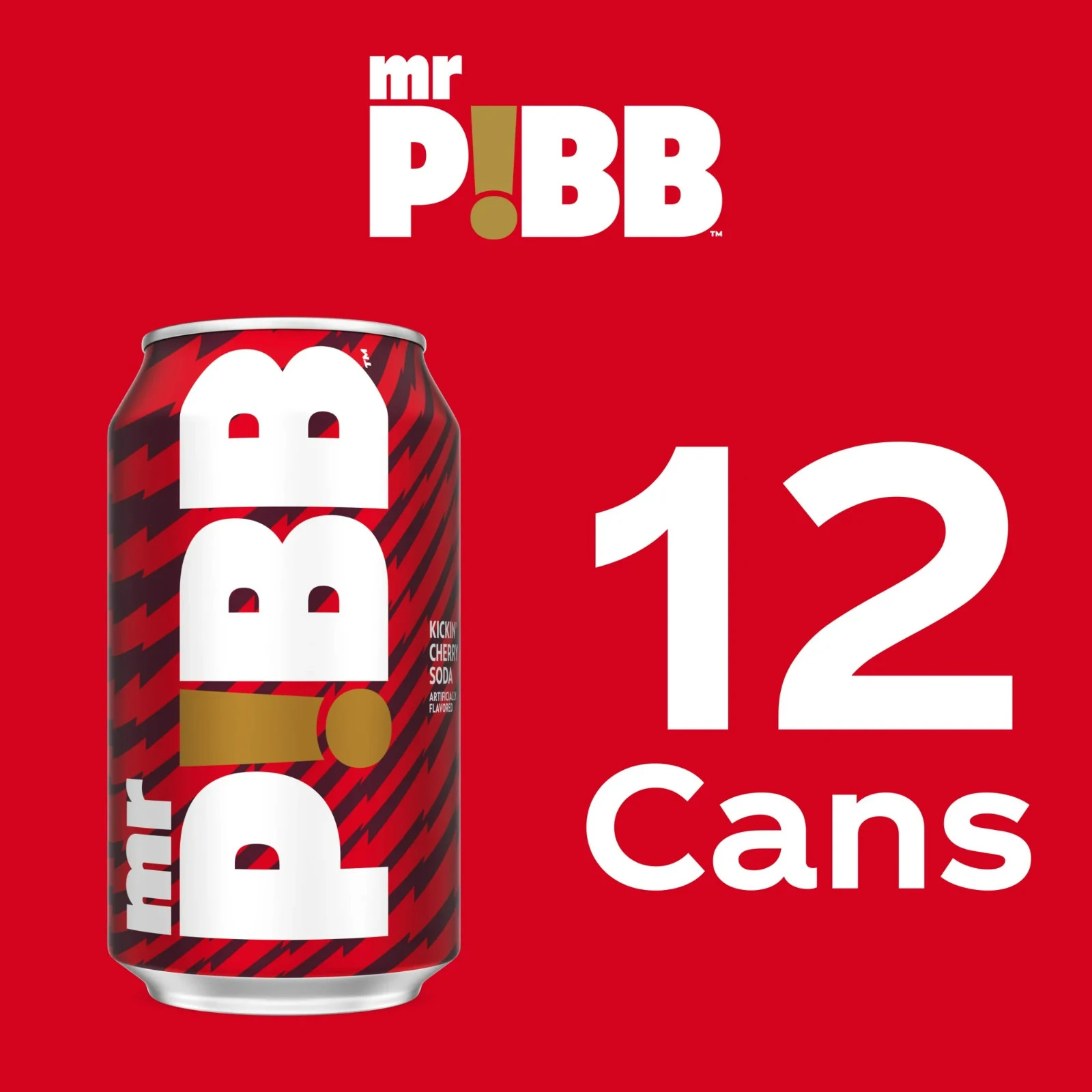 Mr. Pibb Cherry Soda Pop Fridge Pack Cans, 12 fl oz, 12 Pack