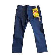 Wrangler 13MWZ Dark Wash High Rise Rigid Cowboy Cut Straight Jeans Indigo 42x30