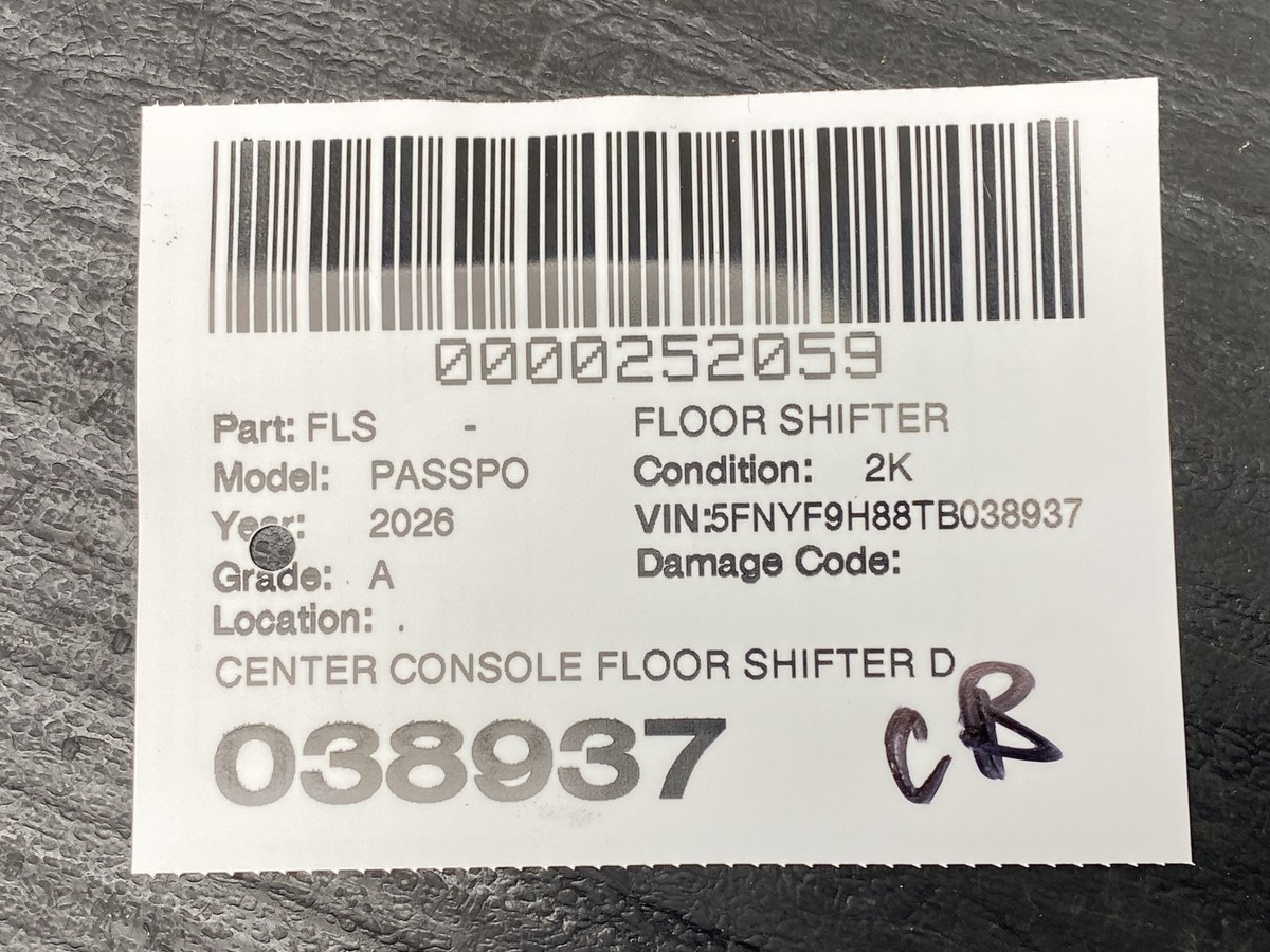 2026 HONDA PASSPORT CENTER CONSOLE FLOOR SHIFTER DRIVE MODE