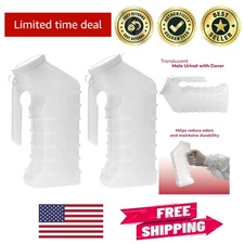 Travel-Friendly Male Urinals with Leak-Proof Seal - 2 Pack for On-the-Go Use