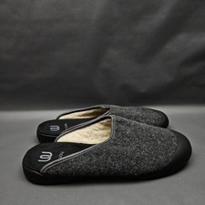 Mahabis Curve Mule Mens Size 9.5 Gray Wool Mule Felt Lined Comfort Slippers