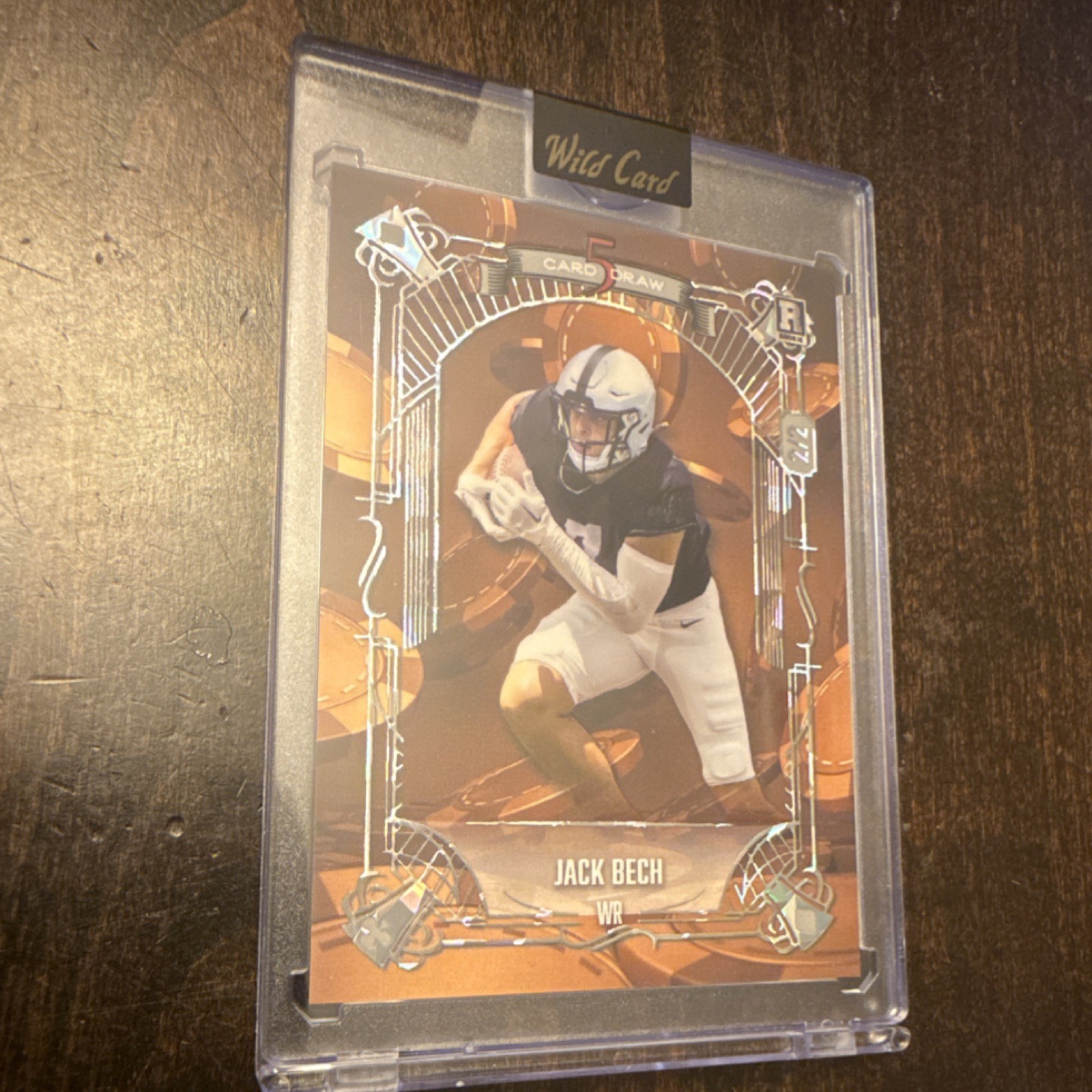 Wild Card 2025 5 Card Draw Jack Bech Football Card 5CDCT-JB