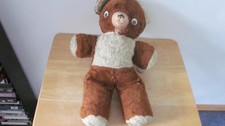 Vintage Plush Musical Teddy Bear with Rubber Nose Works