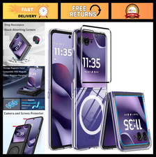 Magnetic Clear Case for Moto Razr Ultra 2025/2026 Slim Shockproof Cover Scre