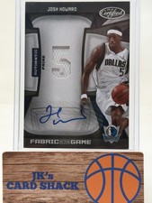 2009-10 Certified Josh Howard Fabric Of The Game Jersey Number Prime /10 #FOG-JH