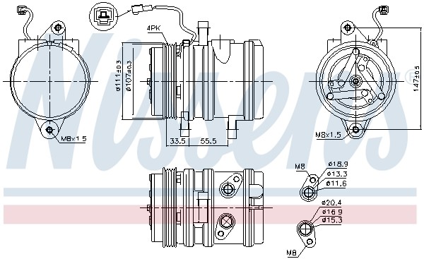 Nissens Kompressor, Klimaanlage 89275 Für Daewoo - Bild 3