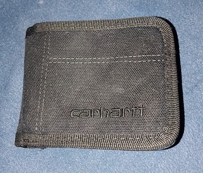 Edle Carhartt Herrengeldbörse / Portemonnaie aus Stoff, schwarz