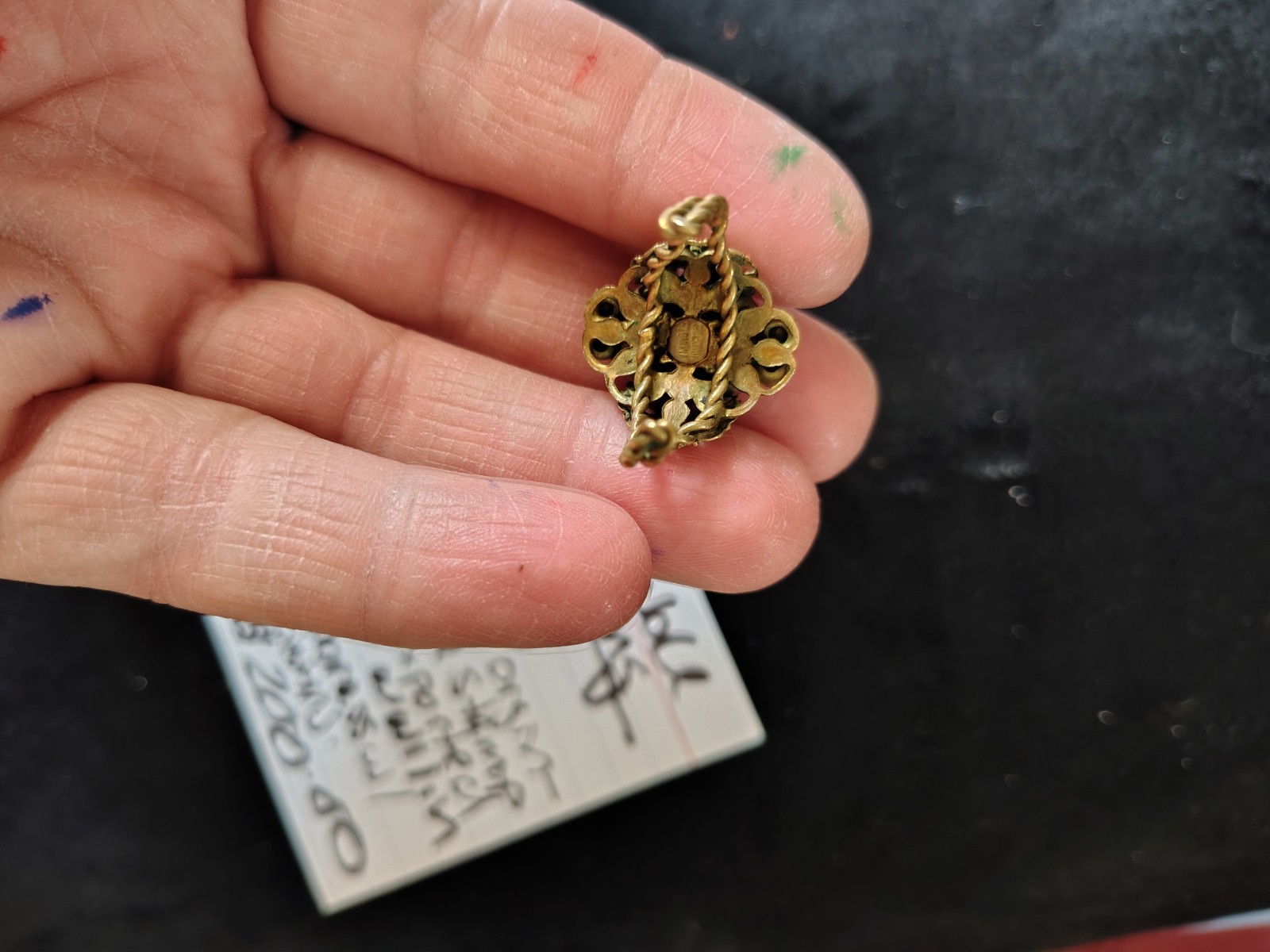 Vintage Art Deco Adjustable Ruby Red Emerald Cut … - image 5