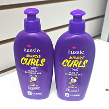 Aussie Miracle Curls Leave-In Detangling Milk Coconut Oil Sulfate-Free 6.7oz