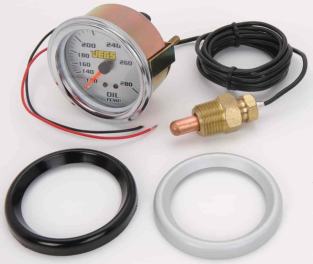 JEGS 41222 2-5/8" Mechanical Oil Temperature Gauge