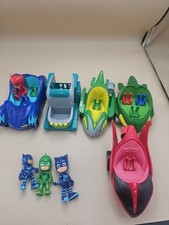PJ Masks Toys Bundle Vehicles And Figures Owlette Catboy Gekko See All Pics 