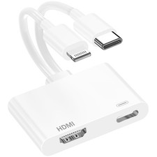 Apple MFi Certified Lightning  USB-C to HDMI Adapter for iPhone iPad to TV