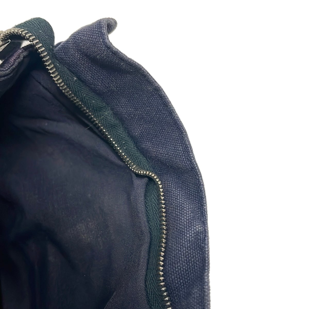 HERMES Dark Navy Canvas None Pouch — image 6