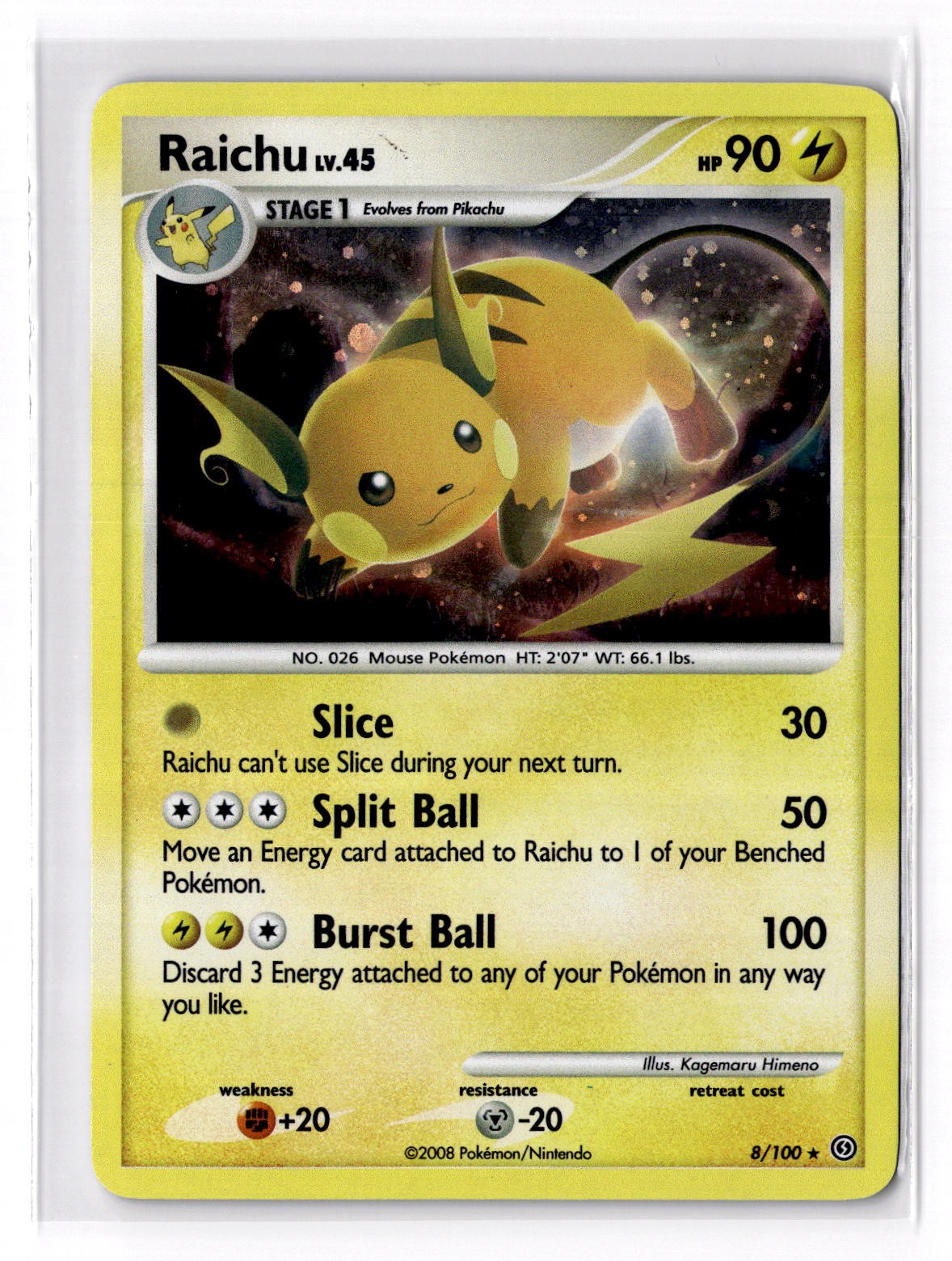 Raichu Holo Rare Stormfront 8/100 LP