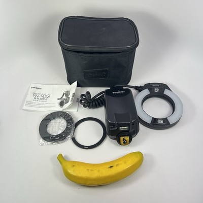 Yongnuo YN14EX TTL Macro Ring LED Flash Light with Adapters, Case for Canon EOS