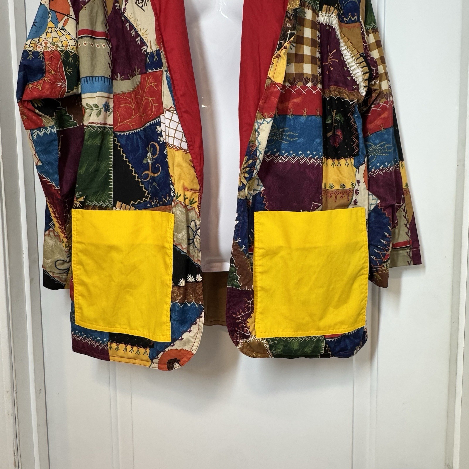 Handmade Hand Sewn Patchwork Open Jacket Blazer L… - image 3