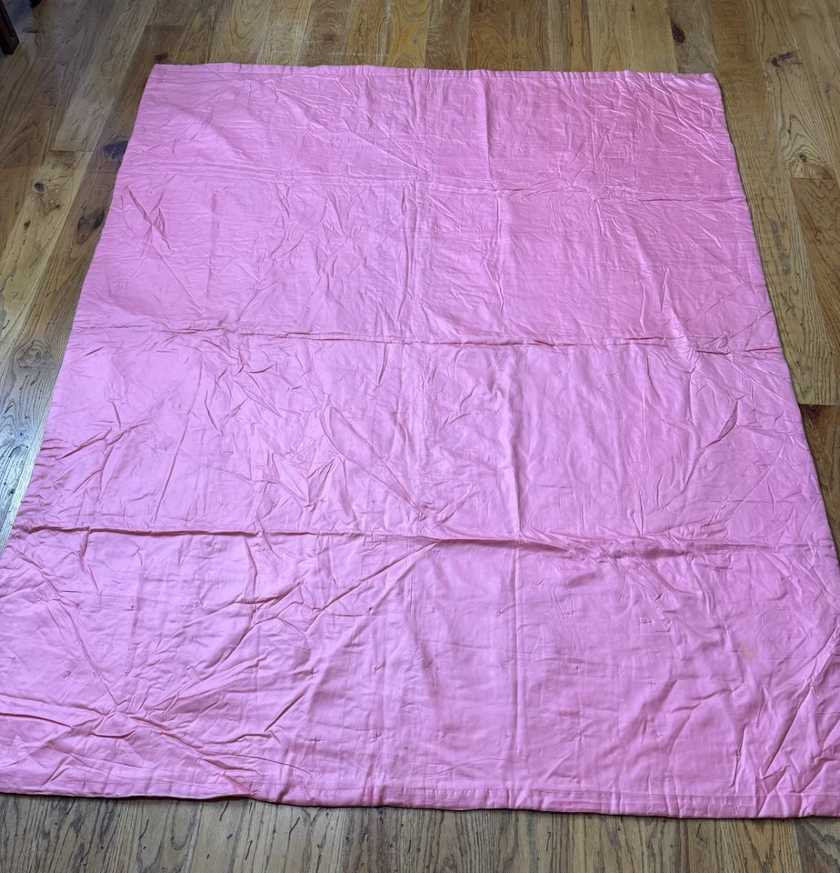 Beautiful Vintage Hand Made Embroidered Crazy Quilt with Pink Satin Back - Image 2 of 4