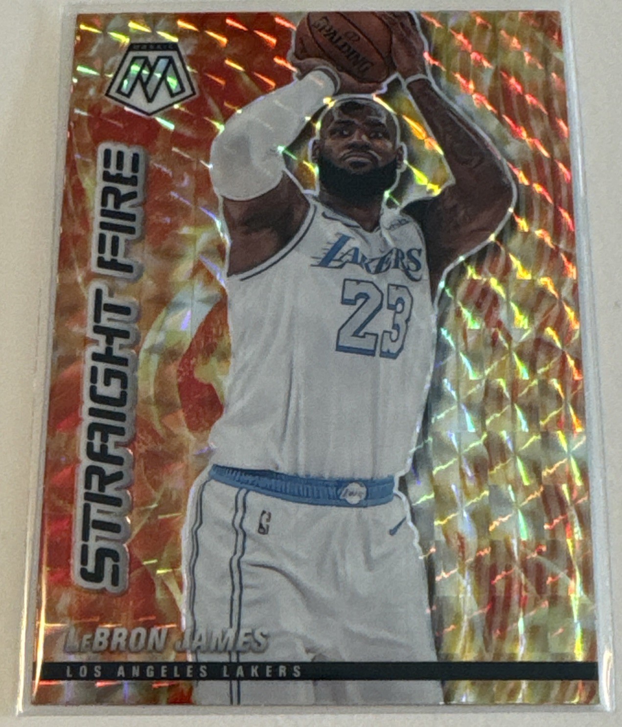 LeBron James 2020-21 Panini Mosaic - Straight Fire #2