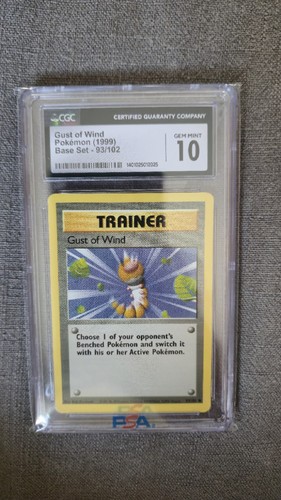 1999 Base Set Gust of Wind Pokemon Card CGC 10 93/102