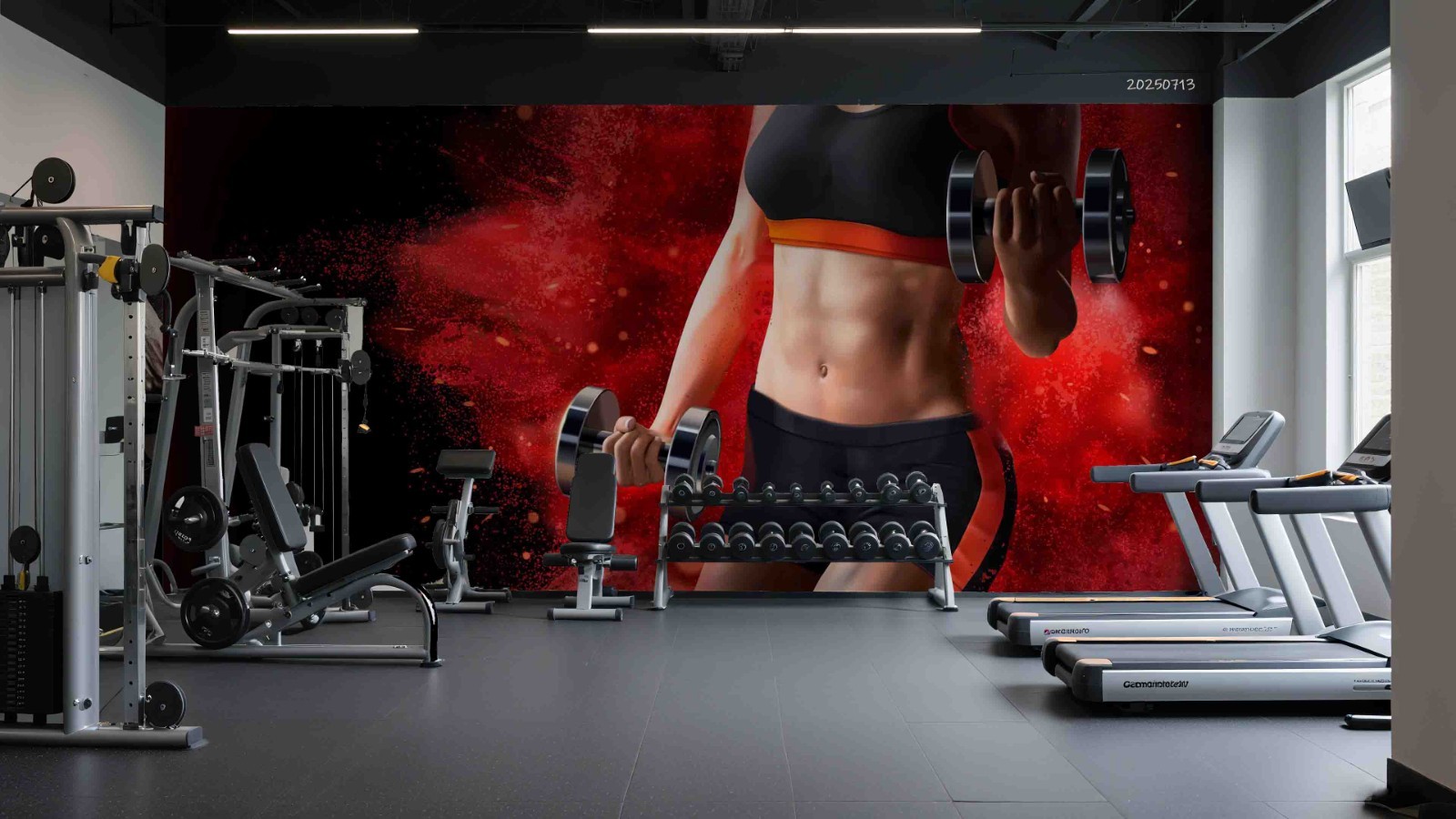 3D Gym Women Fitness Illustration Wall Murals Wallpaper Murals Wall Sticker 8