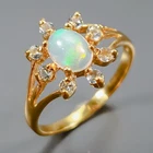 Jewellery Natural Opal Ring 925 Sterling Silver Size 7 /R472777