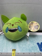 Cojín de felpa suave relleno Emotionz4U redondo verde lima divertido Winky Emoticon