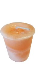 Crystal Journey Compassion Peach Herbal Votive Candle Highly Refined Wax