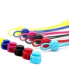 No Tie Elastic Locked Lock Shoelaces Toggle Shoe Laces Sneakers Kids Adults OZ