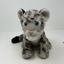 Wild Republic Snow Leopard Cub Gray Black Spots Plush Stuffed Animal Realistic