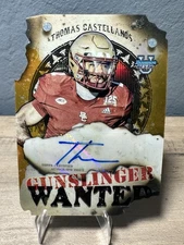 2024 Bowman Best University Thomas Castellanos Gunslinger Wanted Gold Auto /50
