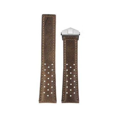 22mm Leather Watch Strap Fit For T.A.G He-uer Mo-naco CAW211M 211P CAW211R 211T
