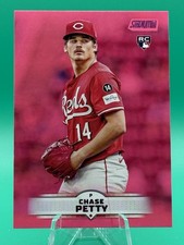 2025 Topps Stadium Club Chase Petty Pink Foil Rookie Card #59 - Reds. rookie card picture