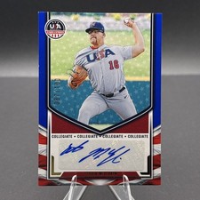 2025 Panini USA Stars & Stripes Ethan McElvain Blue AUTO /100 Rookie