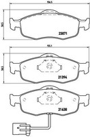 Brembo P 24 034 Bremsbelagsatz, Scheibenbremse For Ford Ford Australia Ford USA