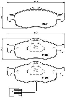 Brembo P 24 034 Bremsbelagsatz, Scheibenbremse For Ford Ford Australia Ford USA-image