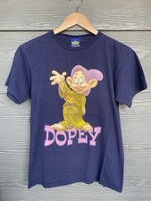 Vintage 90s Dopey Shirt Purple Size Medium Big Face Graphic Disney Parks Classic