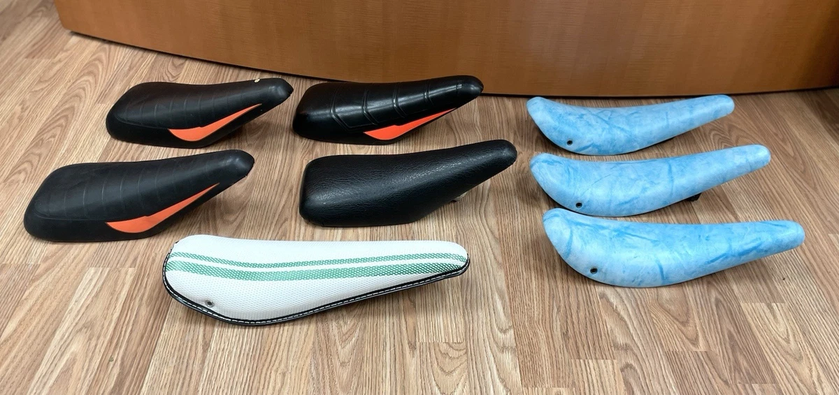 Selle Vélo Ressort Vintage Troxel Bleu Et Blanc - Fabrication USA