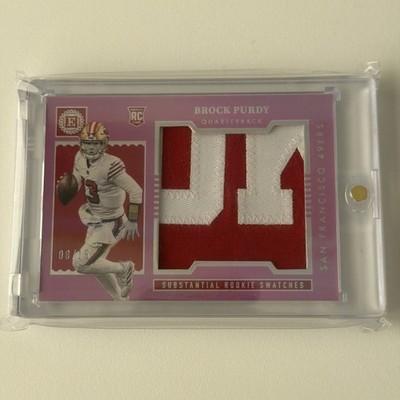 2022 Brock Purdy Encased Rookie Patch 08/15 Two Color 49ers