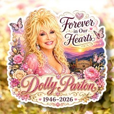 Dolly Parton Memorial Sticker 1946-2026 Forever In Our Hearts Country Music 2.5 Dolly Parton Memorial Sticker 1946-2026 Forever In Our Hearts Country Music 2.5