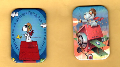 SNOOPY      2 REFRIGERATOR MAGNET  2'' X 3''  WITH ROUNDED CORNER