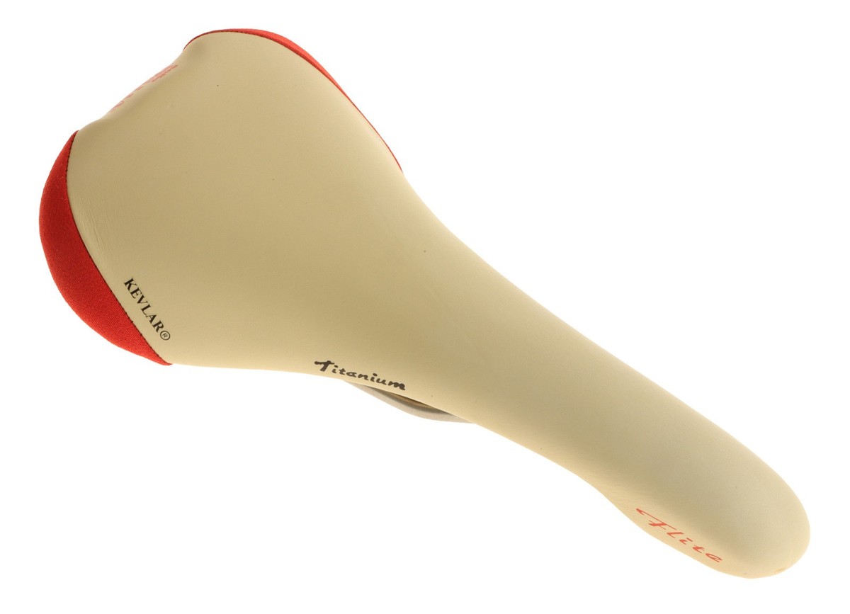 Selle Italia Flite Saddle Titanium Rails Off-White Made With