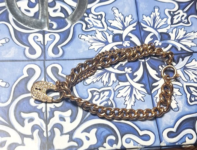 Pulsera cadena candado MICHAEL KORS Heritage MKJ5966040 cristales Foto 4 de 4